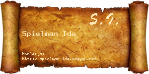 Spielman Ida névjegykártya