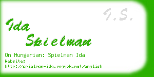 ida spielman business card